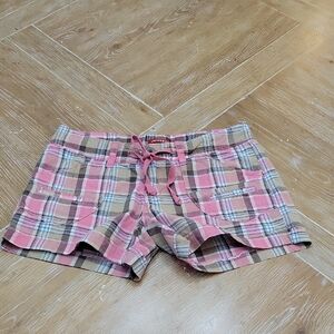 Union Bay Womens Size 9 Vintage Y2k Khaki Plaid Pink Shorts NWOT